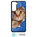 Coque pour galaxy s21 - chat trou - noir