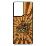 Coque pour galaxy s21 ultra en bois silicone j'peux pas j'ai console geek texte portable gamer solide ...
