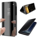 Coque galaxy s21 ultra samsung housse etui a rabat chromé miroir cover view noir Coque galaxy s21 ultra samsung housse etui a rabat chromé miroir cover view noir