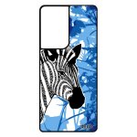Coque galaxy s21 ultra silicone zebre feuilles case bumper femme mobile kenya noir et blanc rayure afrique ...