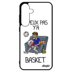 Coque pour galaxy s24 + plus silicone j'peux pas y'a basket basketball blanc humour supporter metal texte ...
