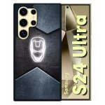 Coque pour galaxy s24 ultra - superhero iron the man - silicone - noir