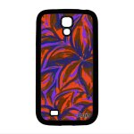 Coque galaxy s4 mini silicone fleurs peinture motif effet bleu etui design personnalis� portable floral ...