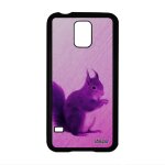 Coque pour galaxy s5 silicone ecureuil animal jolie case design 4g foret mignon rose antichoc dessin ...