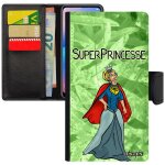 Coque galaxy s6 edge super princesse texte bd vert femme 4g portable comique humour drole comics heros ...