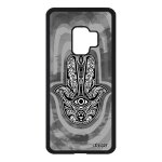 Coque galaxy s9 silicone main de fatma noir mobile symbole porte bonheur samsung galaxy s9