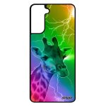 Coque girafe samsung s21 + plus silicone tache animaux animal afrique smartphone vert savane design etui ...