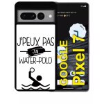 Coque google pixel 7 - j peux pas j ai water polo 1 - silicone - noir