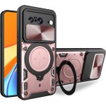 Coque pour google pixel 8 - cache camra coulissant, antichoc militaire pc + tpu, anneau rotatif 360 ...
