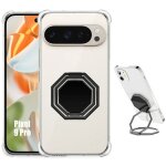 Coque pour google pixel 9 pro - protection silicone transparent antichoc avec support ajustable octogonal ...