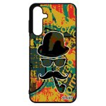 Coque homme moustache antichoc pour samsung galaxy a16 4g 5g silicone chapeau melon tag monsieur vert ...