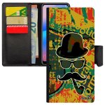 Coque homme moustache pour s21 simili cuir portefeuille vert homme magnetique vintage etui charlie smartphone ...