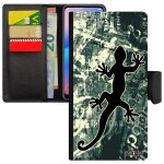 Coque honor 10 rabat portefeuille salamandre etui journal homme gar�on street art gris cadeau d'anniversaire ...