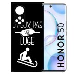 Coque pour honor 50 - j peux pas j ai luge 2 - silicone - noir