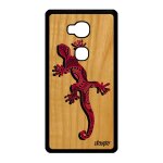 Coque honor 5x bois silicone salamandre ethnique boheme telephone animaux rose a