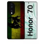 Coque pour honor 70 - listen to bob marley - silicone - noir