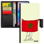 Coque honor 8x porte cartes drapeau maroc marocain foot telephone football de protection can housse personnali ...
