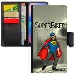 Coque honor 9 portefeuille super biker motard gris drole housse texte smartphone humoristique antichoc ...