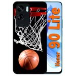 Coque pour honor 90 lite - basket ball - silicone - noir