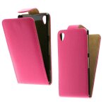 Coque housse etui clapet rabat sony xperia z1 l39h - 7 couleurs - fushia