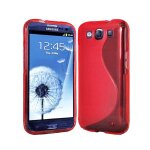 Coque housse s - line rouge samsung galaxy s3 i9300