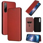 Coque pour htc desire 22 pro, premium en cuir fibre de carbone flip case avec fentes pour cartes / fermeture ... Coque pour htc desire 22 pro, premium en cuir fibre de carbone flip case avec fentes pour cartes / fermeture ...