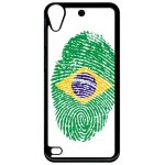 Coque htc desire 530 - empreinte digitale drapeau bresil brazil - noir