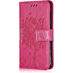 Coque pour huawei honor 9n, etui en cuir pu portefeuille, antichoc flip case housse retro emboss serie ...