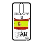 Coque huawei mate 10 lite silicone j'peux pas j'vais en espagne case rigide noir