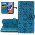 Coque huawei mate 20 lite, etui housse pour huawei mate 20 lite coque gaufrage chien chat mignon pu cuir ...