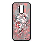 Coque huawei mate 20 lite silicone femme fille case plume azteque pastel rouge a
