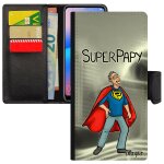 Coque huawei mate 20 pro simili cuir portefeuille super papy telephone heros humour bebe gris bande dessin�e ...