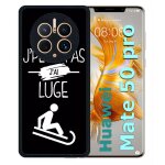 Coque pour huawei mate 50 pro - j peux pas j ai luge 2 - silicone - noir