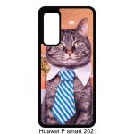 Coque huawei p smart 2021 - chat cravate - noir