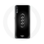 Coque pour huawei p20 audi logo cache moyeu fond noir