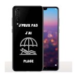 Coque huawei p20 j'peux pas j ai plage