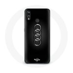 Coque pour huawei p20 lite audi logo cache moyeu fond noir