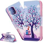 Coque huawei p40 lite, etui housse pour huawei p40 lite coque antichoc paillon fleur anime pu cuir flip ...