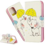 Coque huawei p40 lite, etui housse pour huawei p40 lite coque antichoc paillon fleur anime pu cuir flip ...
