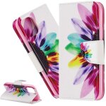 Coque huawei p40 lite, etui housse pour huawei p40 lite coque antichoc paillon fleur anime pu cuir flip ...