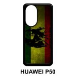 Coque huawei p50 - listen to bob marley - silicone - noir