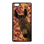 Coque huawei p8 lite 2015 bois silicone ane bourrique case animal mule plante personnalis� rose design ...