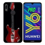 Coque pour huawei y6 pro 2019 - guitare red - noir
