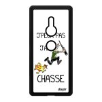 Coque humour j'peux pas j'ai chasse sony xperia xz2 silicone drole texte 4g case
