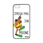 Coque humour j'peux pas j'ai piscine pour apple iphone 5 5s se silicone housse a