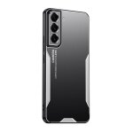 Coque hybride tpu et m�tal pour samsung galaxy s21 5g - blade series, argent