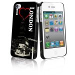Coque i love london film protecteur inclus muvit art collection iphone 4 et 4s