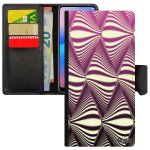 Coque illusion d'optique huawei p30 pro simili cuir porte cartes 4g design magique bumper graphique d�grad� ...