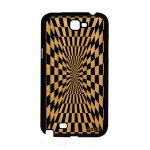 Coque illusion d'optique de protection galaxy note 2 en bois silicone housse geometrie mirage telephone ...