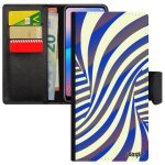 Coque illusion d'optique telephone pour samsung s10 plus effet mobile a clapet bleu graphique tourbillon ...